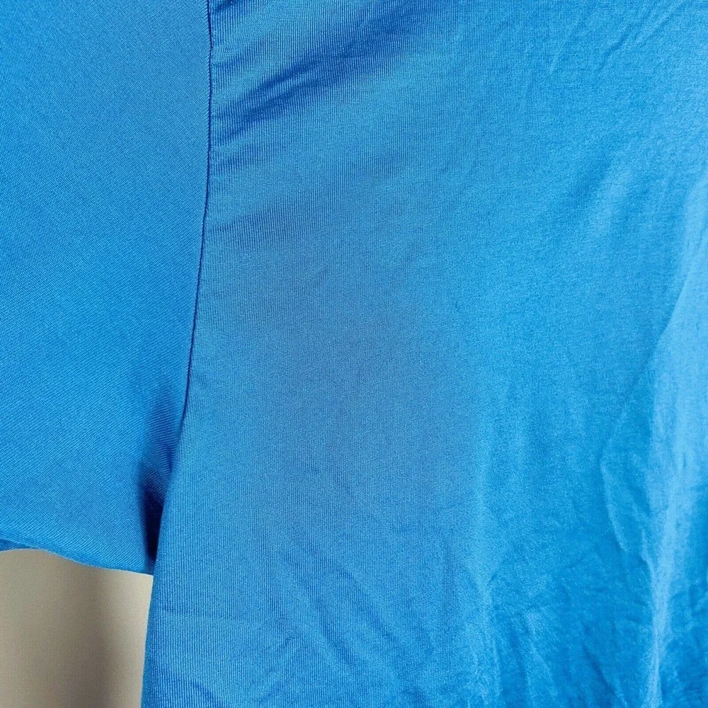 Travis Matthew Large Pima Cotton Blend Short Sleeve Polo Shirt Blue Color Block‎